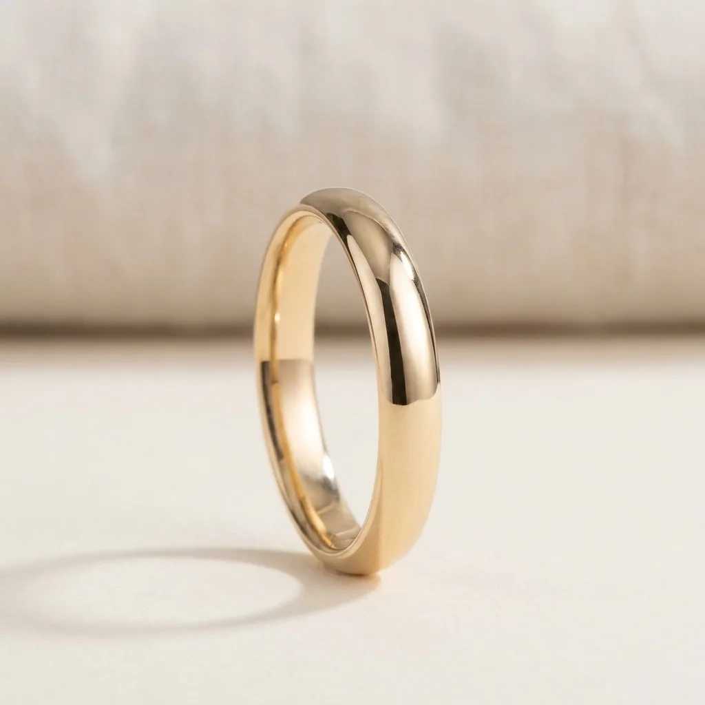 Court, 9ct, Rounded inside and out. The most comfortable profile there is.