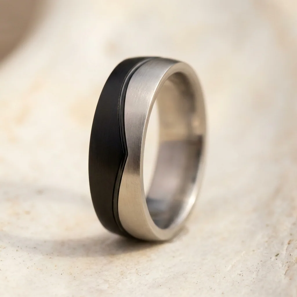 Twin groove, Two tones divided by a V cut around the centre.